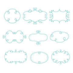 Outline Frames Mono Line Graphic Vector Illustration