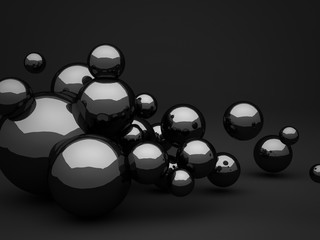 Abstract Dark Design Sphere Shape Background