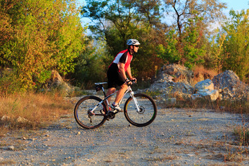 Mountain Bike cyclist riding outdoor