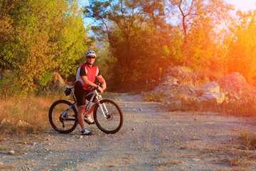 Mountain Bike cyclist riding outdoor