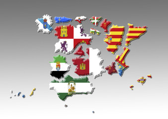 División de España en comunidades autónomas © full image