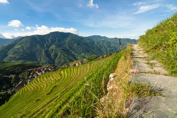 Wandaufkleber Longsheng rice terraces guilin china landscape © Juhku