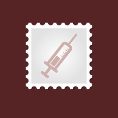 Syringe medical stamp 