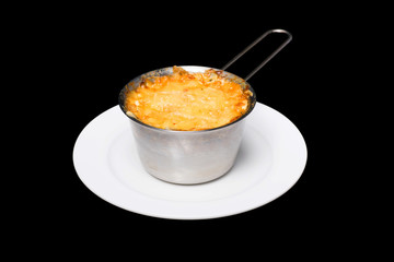 Photo of the European dish of a gourmet chicken and Mushroom Jul