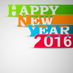 Paper strips with HAPPY NEW YEAR 2016 text