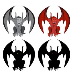 Stone gargoyle statue vector