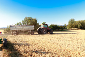 Obraz premium Tractor trailer truck.