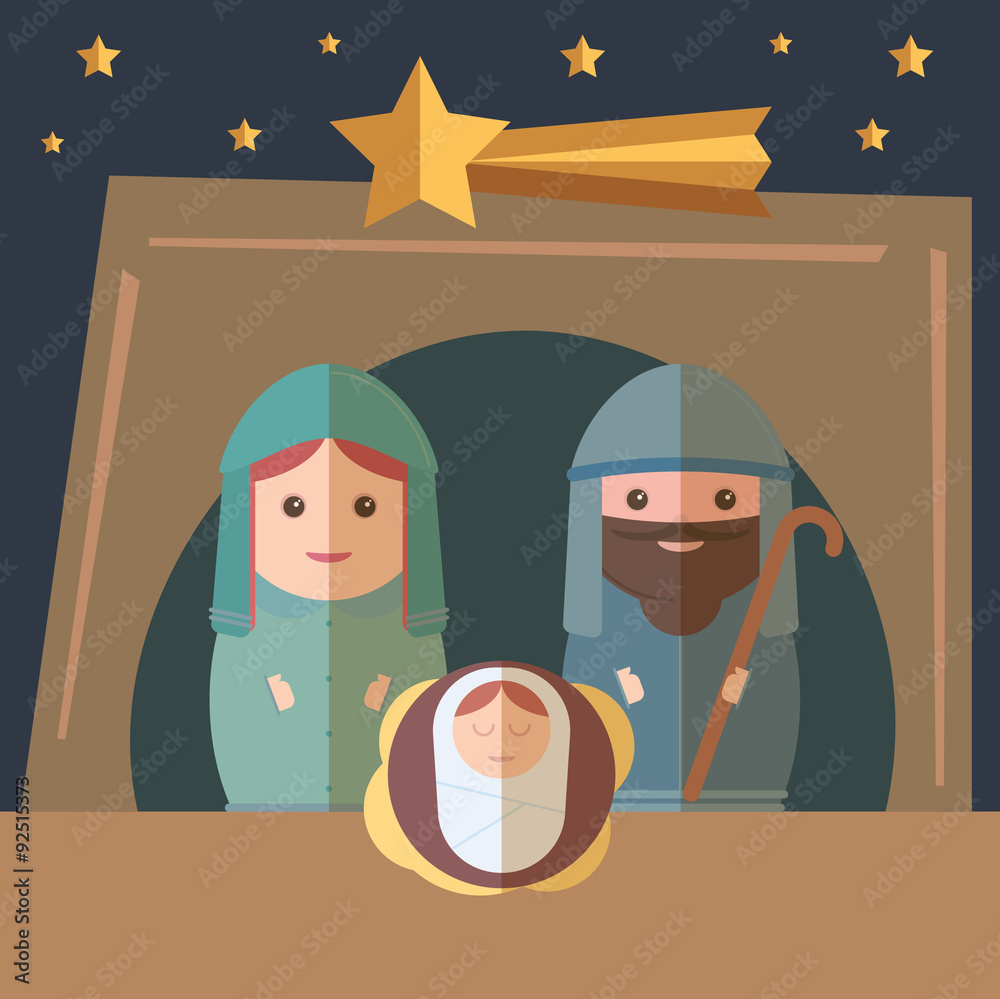 Wall mural Vector Nativity 