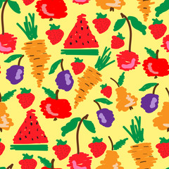 seamless fruits pattern
