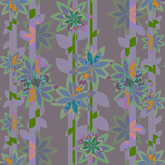 flower pattern and vertical  lines