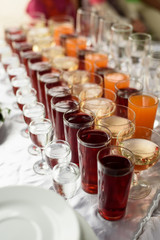 drinks in cups and glasses