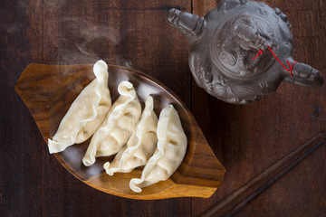 Fototapeta na wymiar Fresh Boiled Dumplings