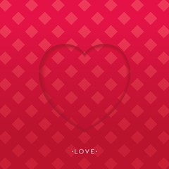 Beautiful heart pattern with 3D effect. Vector background eps10