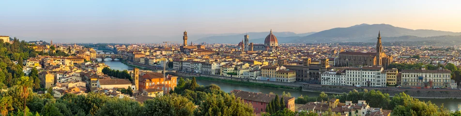 Tuinposter Het panorama van de stadshorizon van Florence - Florence - Italië © Noppasinw