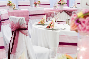 wedding tables set