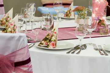 wedding tables set