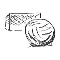 Simple doodle of a football