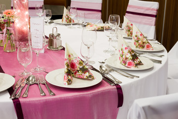 wedding tables set