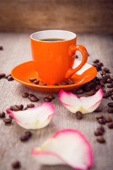cup with petals
