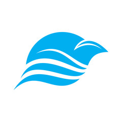 Flying Lines Abstract Blue Bird