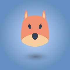 Obraz premium Flat face of squirrel. Vector illustration