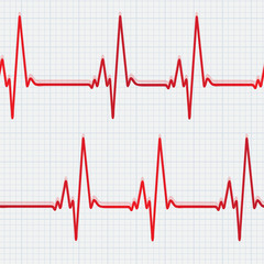 Seamless pattern with heartbeat