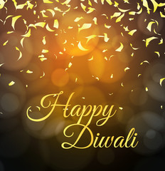 Diwali Holiday vector illustration with confetti