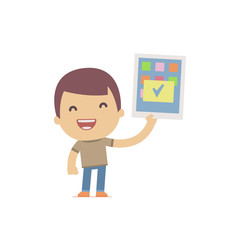 illustration of a simple flat style funny casual character