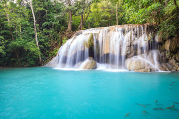 Fototapeta na wymiar Tropical Waterfall in deep forest