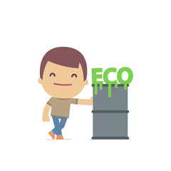 illustration of a simple flat style funny casual character