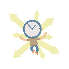 illustration of a simple flat style funny casual character