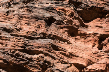 Teil einer Wand aus Sandstein