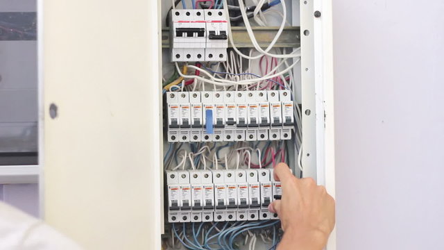 Switching Electric Breaker Box.