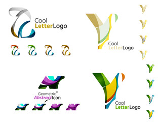 Letter business emblem collection