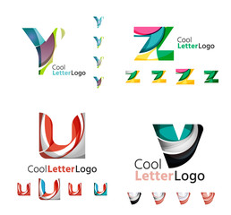 Letter business emblem collection