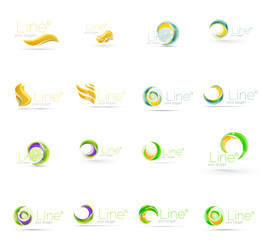 Universal abstract geometric shapes - business emblems