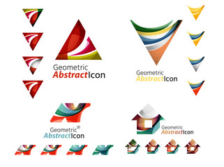 Universal abstract geometric shapes - business emblems