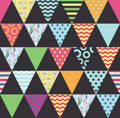 vintage abstract triangle pattern