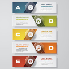 Design clean number banners template/graphic or website layout. Vector.