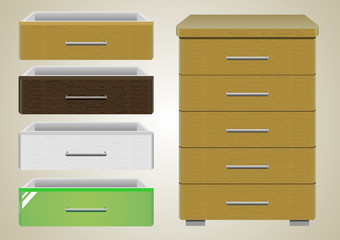 Boxes 1. Furniture drawer.