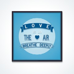 Poster phrase with volumetric lettering on air background. Vector eps10