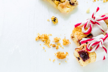 Muesli Bar Background / Muesli Bar / Muesli Bar on White Background