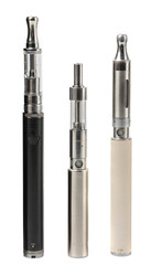 Various modern electronic cigarette vaporizers.