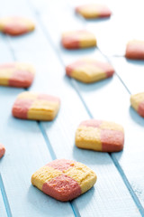 colored butter biscuits