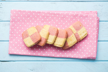 colored butter biscuits