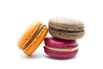 French colorful macarons.