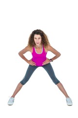Fototapeta na wymiar Portrait of young woman exercising