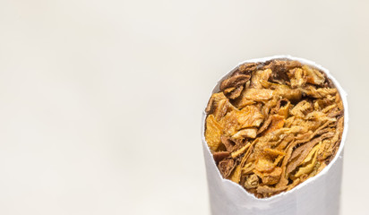 Macro closeup  of a Cigarette End