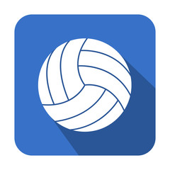 Icono cuadrado plano balon voleibol azul #2