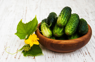 Fresh cucumbers